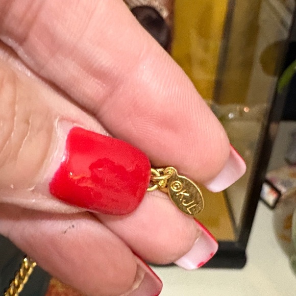 Kenneth Jay Lane Necklace 3D Cut Filigree Goldtone Signed Necklace - Picture 5 of 5